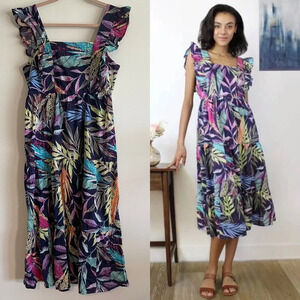 BeachLunchLounge Alicia Floral Tie Back Dress size small